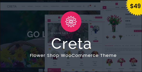 Download Free Creta v3.0 – Flower Shop WooCommerce WordPress Theme