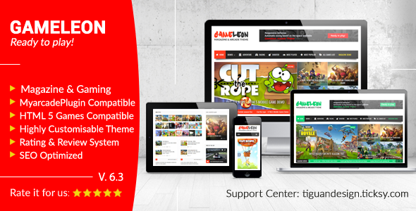 Download Free Gameleon v6.3 – WordPress Magazine & Arcade Theme Download Free Gameleon v6.3 – WordPress Magazine & Arcade Theme