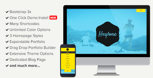 Download Free Heylone v1.6 – One Page Parallax WordPress Theme