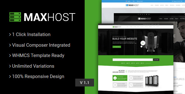 Download Free MaxHost v2.8 – Web Hosting, WHMCS and Corporate