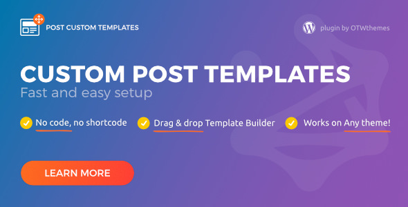 Download Free Post Custom Templates Pro v1.9 – WordPress plugin
