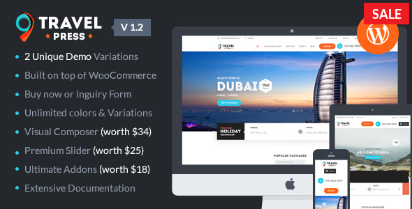 Download Free TravelPress v1.3.1 – Travel Agency WordPress Theme