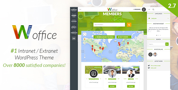 Download Free Woffice v2.7.6.1 – Intranet/Extranet WordPress Theme