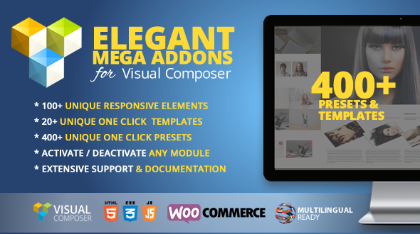 Download Free Elegant Mega Addons for Visual Composer v3.1.7
