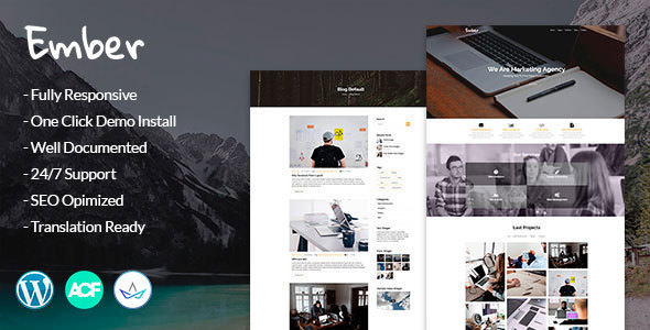 Download Free Ember v2.0.1 – Digital Marketing Agency WordPress Theme
