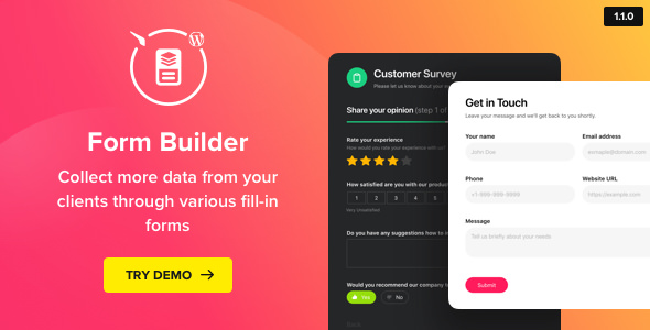Download Free Form Builder v1.1.0 – WordPress Form plugin