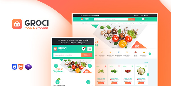 Download Free Groci v1.3 – Organic Food and Grocery Market Theme