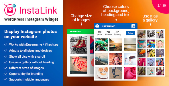 Download Free Instagram Widget v2.1.10 – Instagram for WordPress