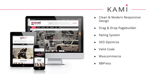 Download Free KAMI v1.8 – Creative Magazine and Blog Theme