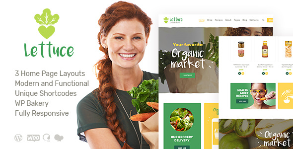 Download Free Lettuce v1.0 – Organic Food & Eco Products Theme
