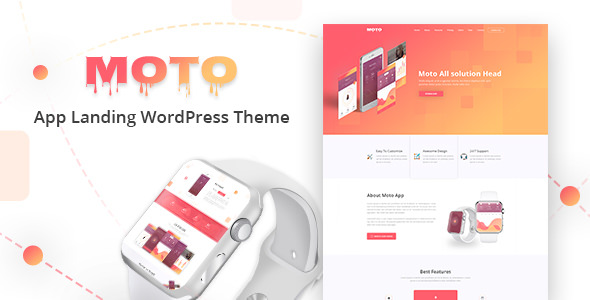 Download Free Moto v1.1.3 – WordPress Landing Page Theme