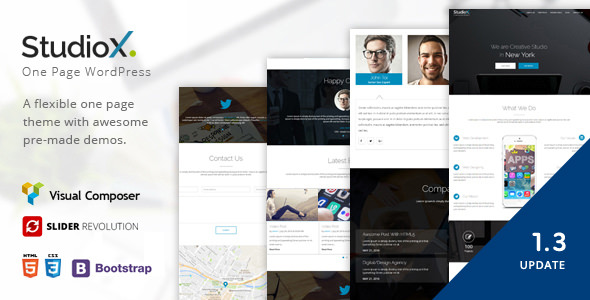 Download Free StudioX v1.3 – One Page WordPress Download Free StudioX v1.3 – One Page WordPress
