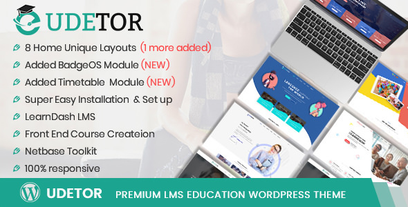 Download Free Udetor v2.3.0 – LMS Education WordPress Theme
