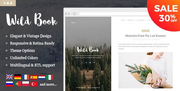 Download Free Wild Book v1.6.5 – Vintage, Elegant & Summer