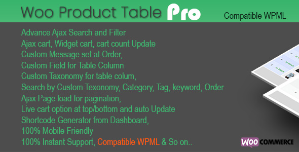 Download Free Woo Products Table Pro v3.7
