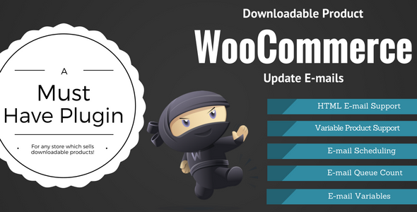 Download Free WooCommerce Downloadable Product Update E-mails v1.4.1