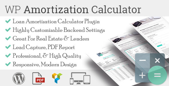 Download Free WP Amortization Calculator v1.2