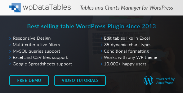 Download Free wpDataTables v2.3.2 – Tables and Charts Manager for WordPress