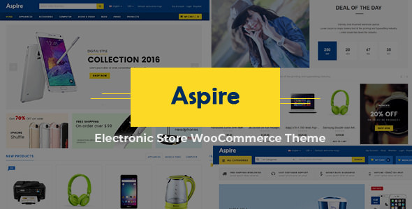 Download Free Aspire v3.5 – Electronic Store WooCommerce WordPress Theme