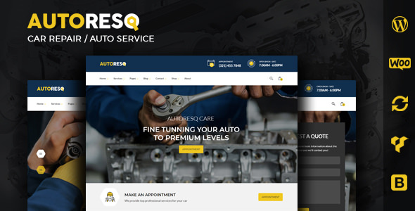 Download Free Autoresq v1.1.0 – Car Repair WordPress Theme