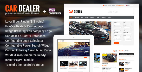 Download Free Car Dealer v1.4.7 – Automotive Responsive WordPress Theme