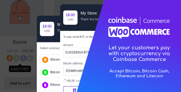 Download Free Coinbase Commerce for WooCommerce v1.0.1