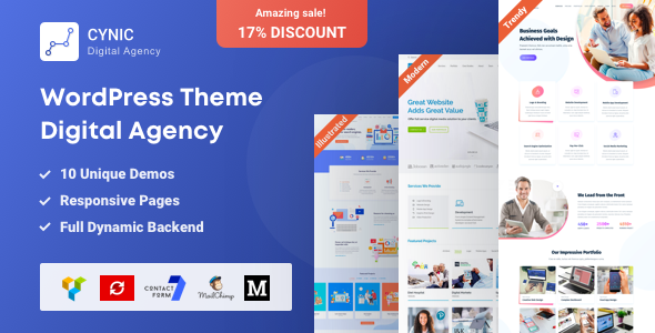 Download Free Cynic v1.8 – Digital Agency WordPress Theme