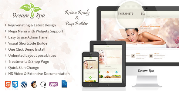 Download Free Dream Spa v2.3 – Salon, Spa WordPress Theme