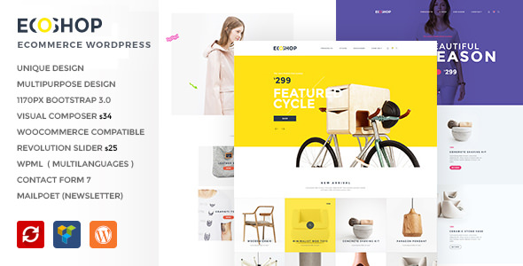 Download Free ECOSHOP v1.0 – Multipurpose eCommerce WordPress Theme