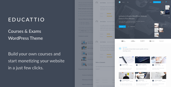 Download Free Educattio v1.0.1 – Courses & Exams WordPress Theme