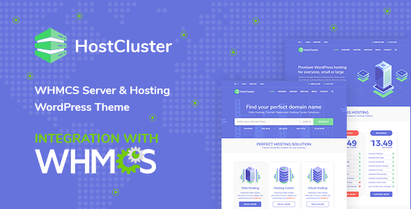 Download Free HostCluster v1.4.2 – WHMCS Server & Hosting Theme