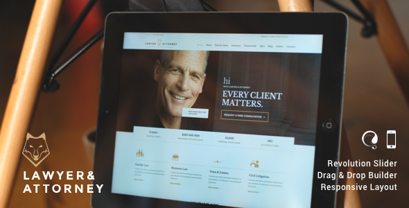 Download Free Lawyer & Attorney v1.4 – Theme for Lawyers and Law Firm
