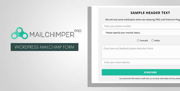 Download Free MailChimper PRO v1.8.1 – MailChimp Signup Form Plugin Download Free MailChimper PRO v1.8.1 – MailChimp Signup Form Plugin