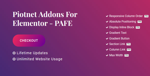 Download Free Piotnet Addons Pro For Elementor v1.7.0