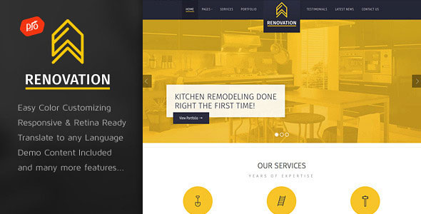 Download Free Renovation v3.2 – Construction Company Theme Download Free Renovation v3.2 – Construction Company Theme