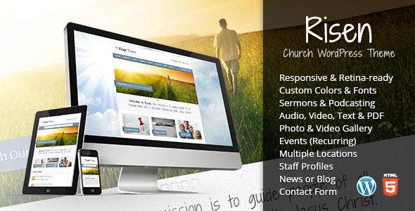 Download Free Risen v2.6 – Church WordPress Theme (Responsive)