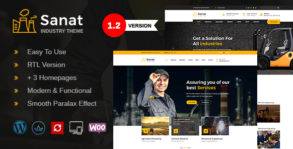 Download Free Sanat v1.1.2 – Factory & Industry WordPress Theme Download Free Sanat v1.1.2 – Factory & Industry WordPress Theme