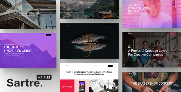 Download Free Sartre v1.1.22 – Responsive Multipurpose Theme for Creatives