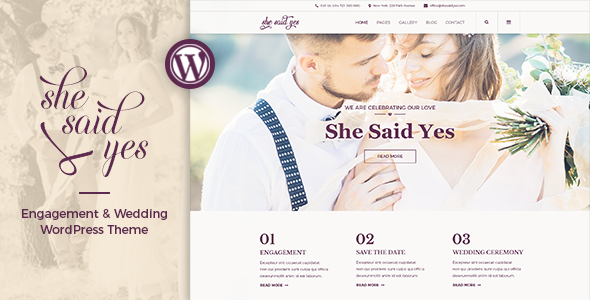 Download Free SheSaidYes v1.1.1 – Engagement & Wedding WordPress Theme