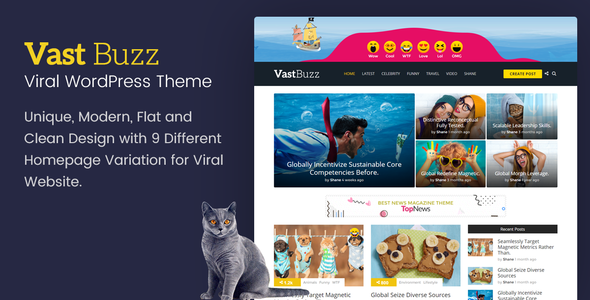 Download Free Vast Buzz v1.1.3 – Viral & Buzz WordPress Theme