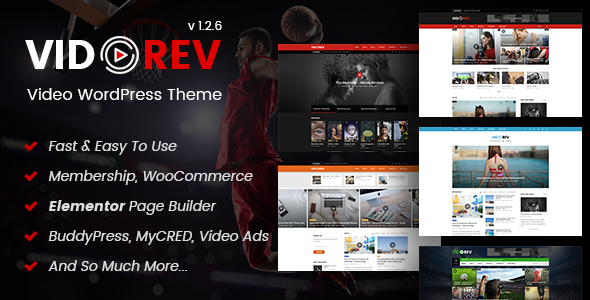 Download Free VidoRev v1.2.6 – Video WordPress Theme Download Free VidoRev v1.2.6 – Video WordPress Theme