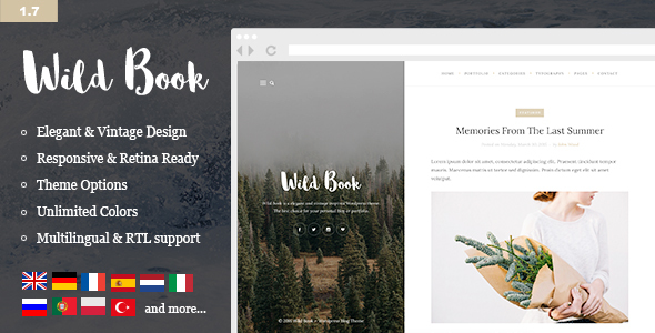 Download Free Wild Book v1.7 – Vintage, Elegant & Summer