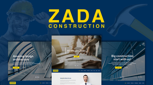 Download Free Zada v1.0 – Construction WordPress Theme