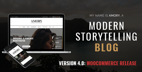 Download Free Amory Blog v4.3 – A Responsive WordPress Blog Theme