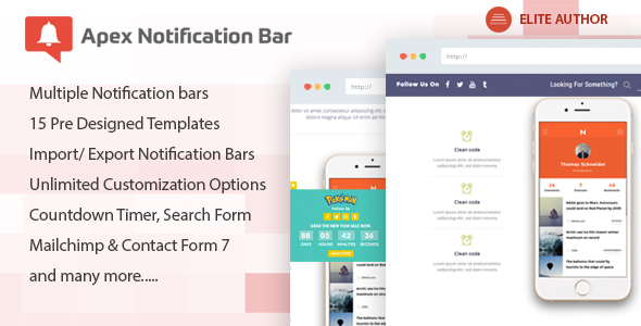 Download Free Apex Notification Bar v2.0.5 – Responsive Notification Bar