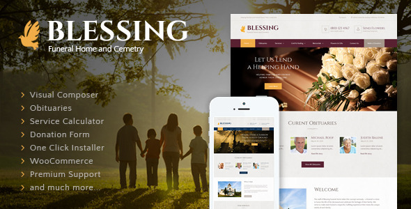 Download Free Blessing v3.2 – Funeral Home WordPress Theme