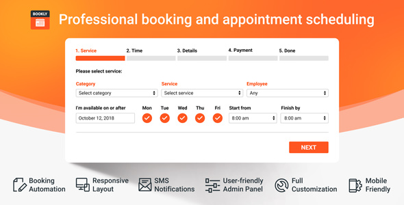 Download Free Bookly Booking Plugin v16.7 – Responsive Appointment Booking