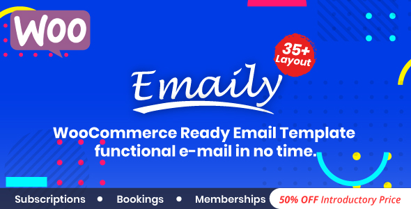 Download Free Emaily v1.0 – WooCommerce Responsive Email Template