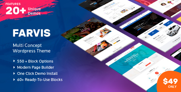 Download Free Farvis v1.2.8 – Multipurpose WordPress Theme