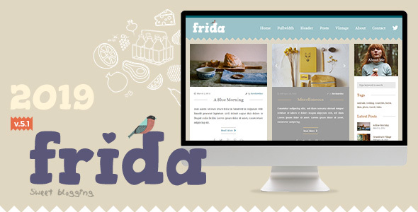 Download Free Frida v5.1 – A Sweet & Classic Blog Theme